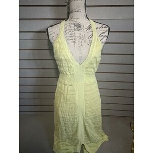 2013  Victoria's Secret Crochet  dress in bright yellow size Large Spring Summer